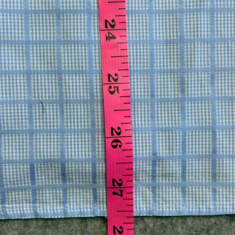 Robert Graham Long Sleeve Shirt Mens XL* Light Blue Check Spread Collar Snap - Picture 8 of 14
